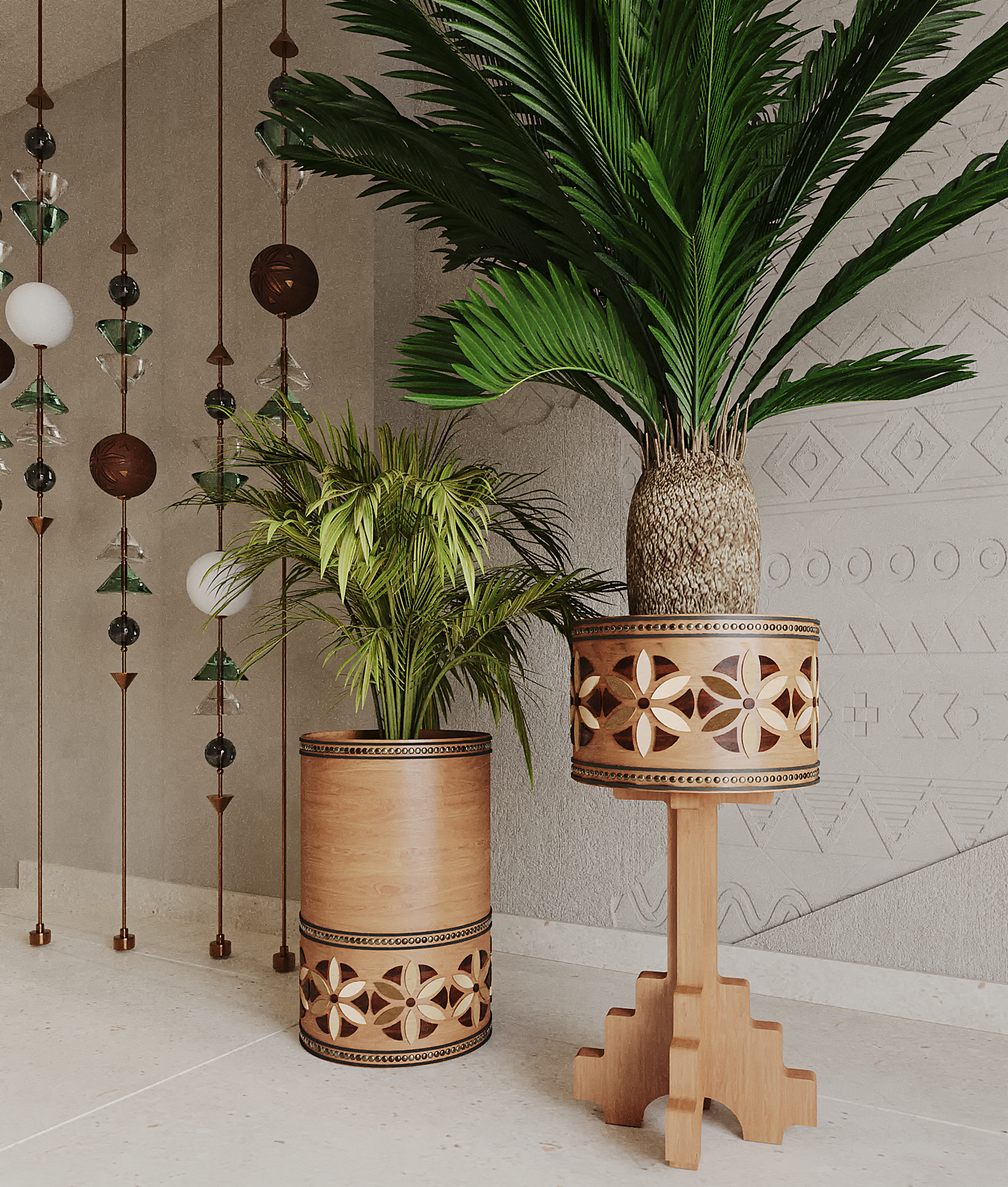Zarnouk long planter and Bithanah long planter