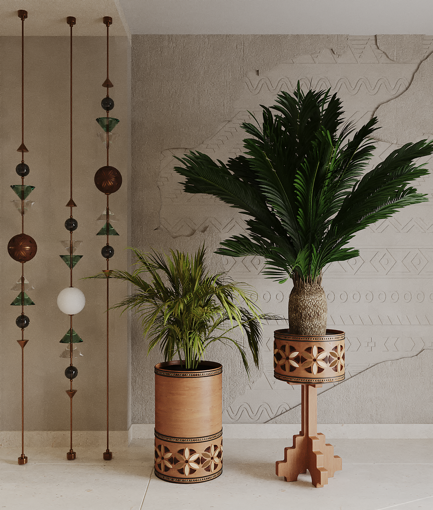 Zarnouk long planter and Bithanah long planter